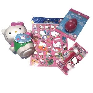Hello Kitty Gift pack bbl bath,soap,stickers, pez